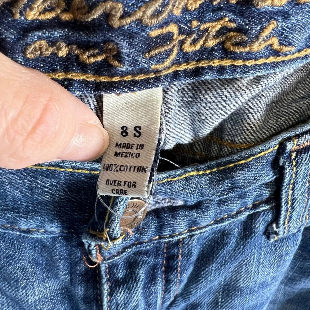 Abercrombie &‎ Fitch Womens Bootcut Jeans Size 8S Medium Wash Blue Denim Cotton